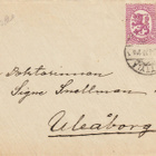 1920 2x40p merkkiparilla kirje Signe Snellmanille Ouluun - pikkukuva 1
