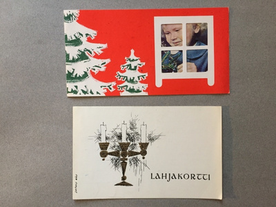 Kankaanpää Joulukortit 2kpl, 1960 luku