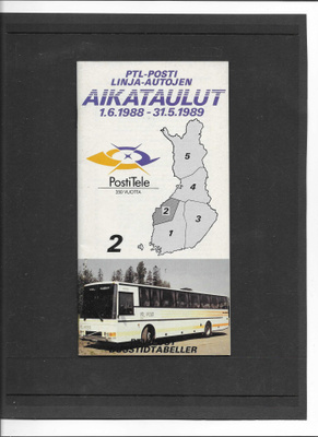 Aikataulut, PTL-Posti Linja-autot, 2 , 1988-89