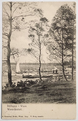 Vaasa postikortti BÃ¥thamn I Wasa 1904