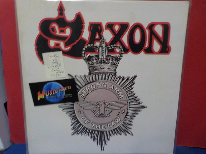 SAXON - STRONG ARM OF THE LAW 1ST FRA-80 PRESS EX+/EX+ LP
