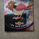 Topps Pokemon 21 Spearow Textured Foil Black Logo TV card - pikkukuva 1