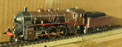 Märklin SNCB serie 59 höyryveturi boxissa