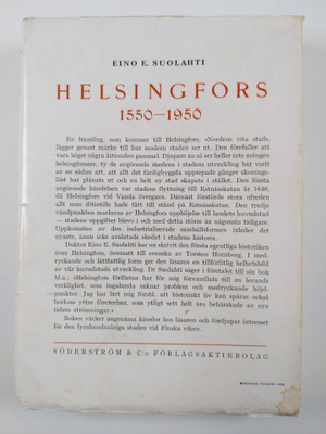 Eino E. Suolahti : Helsingfors 1550-1950