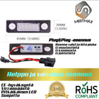 Skoda LED rekisterikilven valot — kirkkaan valkoinen 6000K - pikkukuva 4