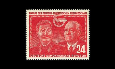 DDR 297 ** Saksalais-venäläinen ystävyys 24 Pf (1951)