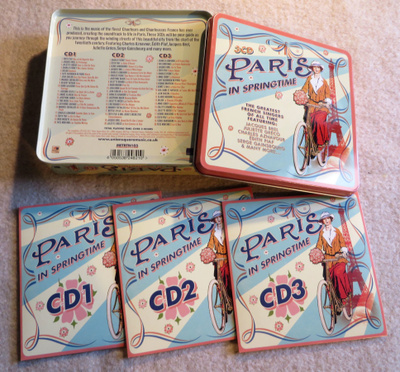 PARIS IN SPRINGTIME 3CD Peltboksi - Brel, Azna, Piaf, Gainsb