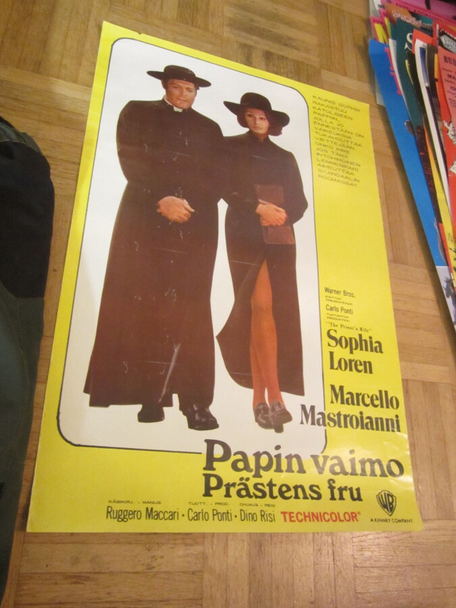 VANHA ORIG ELOKUVAJULISTE PAPIN VAIMO