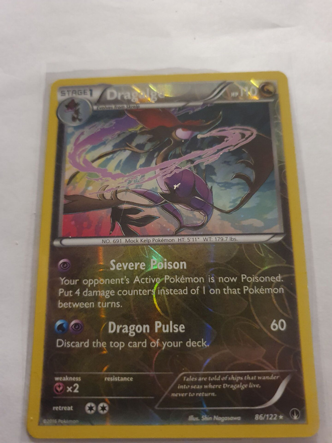 Dragalge #86 Pokemon BREAKpoint RARE card