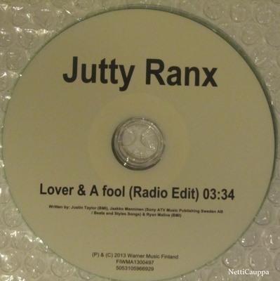 Jutty Ranx • Lover & A Fool PROMO CDr-Single