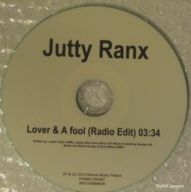 Jutty Ranx • Lover & A Fool PROMO CDr-Single