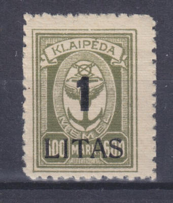 Saksa reich Memel 1923 Mi 201 postituoreena.