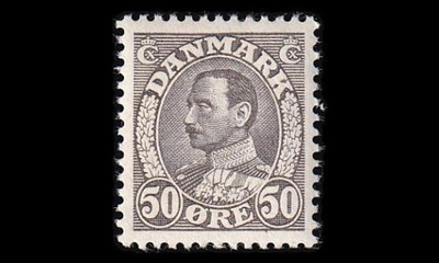 Tanska 210 ** Christian X 50 öre (1934)