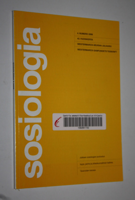 Sosiologia 4/2006 : Westermarck-seuran julkaisu