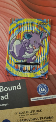 Nidoking 34 2 of 10 TV Animation Edition Topps Stick On