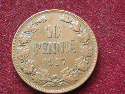 10 penniä 1917 II