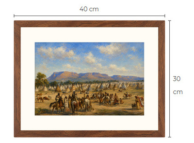 Uusi Intiaani art print kehystetty 30 cm x 40 cm