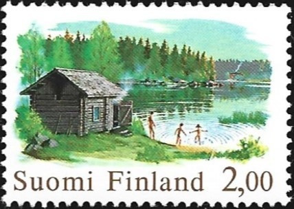 1977 Kuvamerkki Sauna 2,00  paperi xX ** LaPe 809 e)