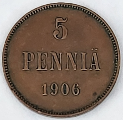 5 Penniä Suomi 1906