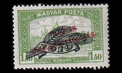 Unkari 307 * Parlamenttitalo vehnäntähkä pp 1.40 Kr (1920