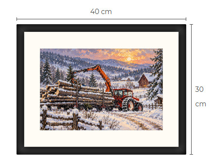 Uusi BM Volvo metsäkone traktori art print 30 cm x 40 cm