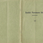 IISAKKI POROMAAN KIRJE JUNOSUANNOSTA 1920 PORI 16S. - pikkukuva 1