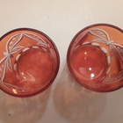 2 x Kristallihiottu perhonen lasi , oranssilasi - pikkukuva 3