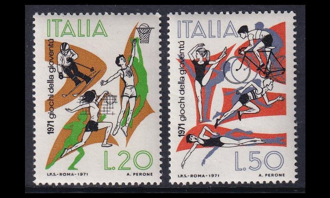 Italia 1341-2 ** Nuorten urheilukilpailut (1971)