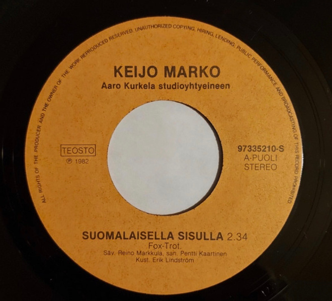 KEIJO MARKO: Suomalaisella sisulla * Jätkän san.. * FIN 1982