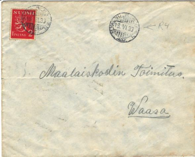 POSTILÄHETYS POSTIV 8  POSTITORVELLA