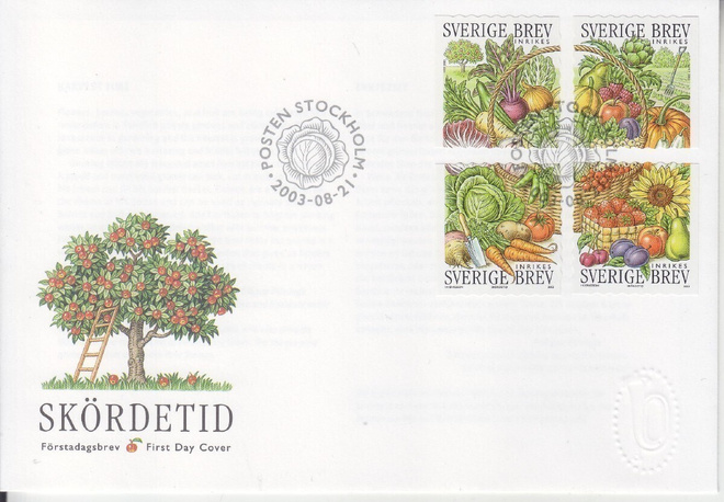 Ruotsi FDC 2003 sadonkorjuu