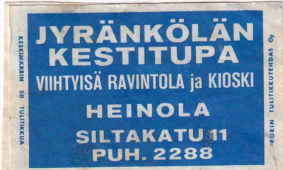 Heinola, Jyränkölän Kestitupa   b576