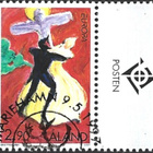 Ål 1997 Eurooppa-merkki 2,90 mk välilöpari logo EPL LaPe 128 - pikkukuva 1