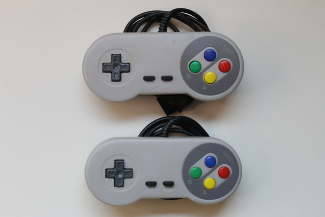 NES ohjaimet "SNES-style" x 2