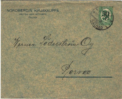 FIRMAKUORI RAUMA NORDBERGIN KIRJAKAUPPA