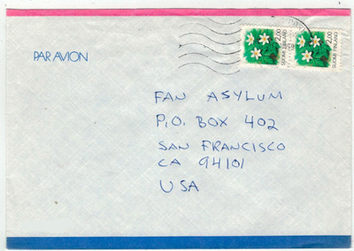 1990 valkovuokko pari kirje USAhan