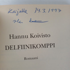 Hannu Koivisto : Delfiinikomppi (signeerattu, tekijän omi... - pikkukuva 3