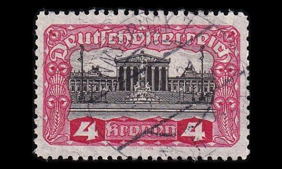 Itävalta 287B o Parlamenttirakennus 4 Kr (11½) (1919)