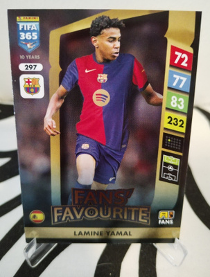 2024-25 Panini FIFA 365 Fans Favourite LAMINE YAMAL #297