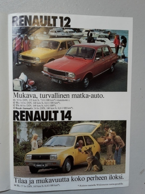 Renault 12 ja 14 -esite, 1978