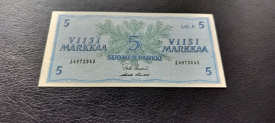 5 mk 1963 Litt.A, UUS-Pun, A-sarjaa