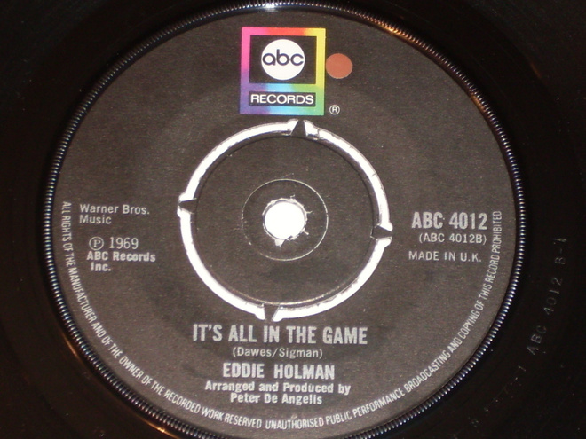 7" EDDIE HOLMAN - It's All In The Game  single 1969 soul EX-