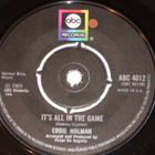7" EDDIE HOLMAN - It's All In The Game  single 1969 soul EX- - pikkukuva 1