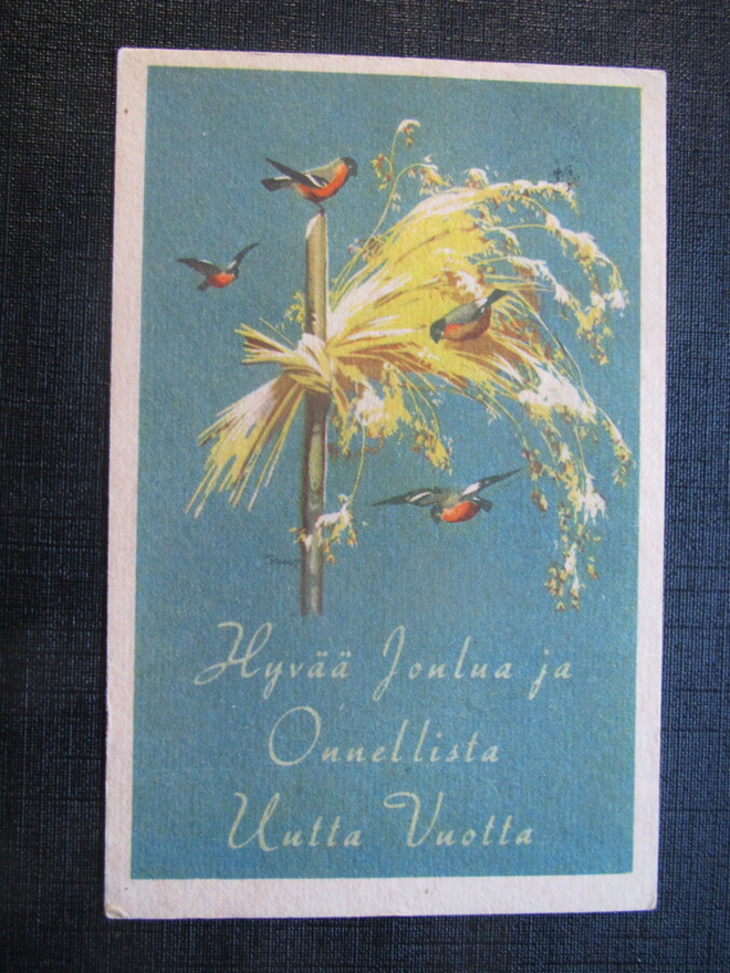 Hyvä Joulua ja Onnellista Uutta Vuotta. Wendelin.Postikortti