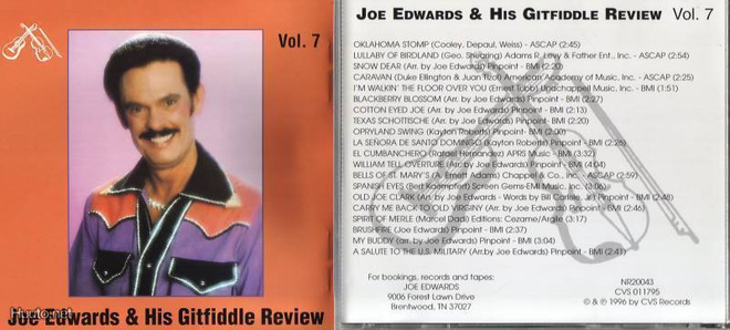 Joe Edwards & His Gitfiddle Review vol. 7 - CD
