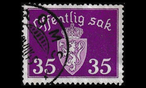 Norja 40 o Virkamerkki 35 öre (1939)