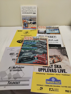 RALLIURHEILUN SÄÄNTÖKIRJA YM.