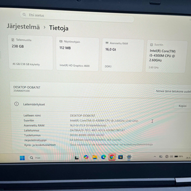 Lenovo thinkpad T440p läppäri