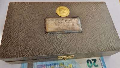 VANHA Palkintolusikka Sarja Merkki Ratsastajat RY Lahti 1939