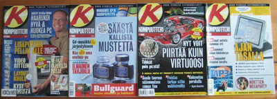4 kpl KOMPUUTTERI LEHTIÄ no:t 16/2002 ja 1-3 / 2003